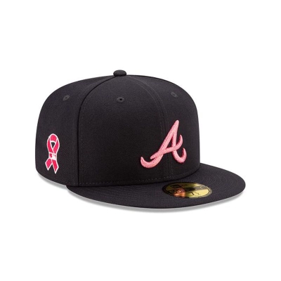 Blue Atlanta Braves Hat - New Era MLB Mother's Day 59FIFTY Fitted Caps USA4709613